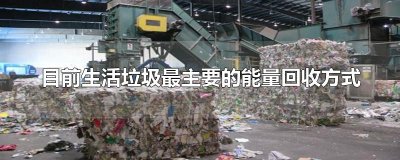 ​目前生活垃圾最主要的能量回收方式