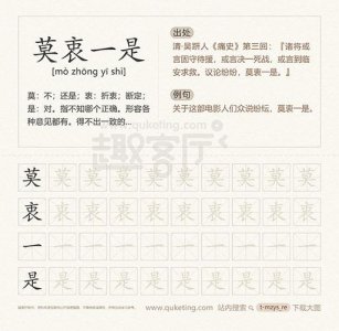 ​莫衷一是什么意思（莫衷一是释义）