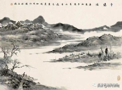 ​简单的水墨山水画教程（水墨画山水画绘画入门技法步骤图文详解）