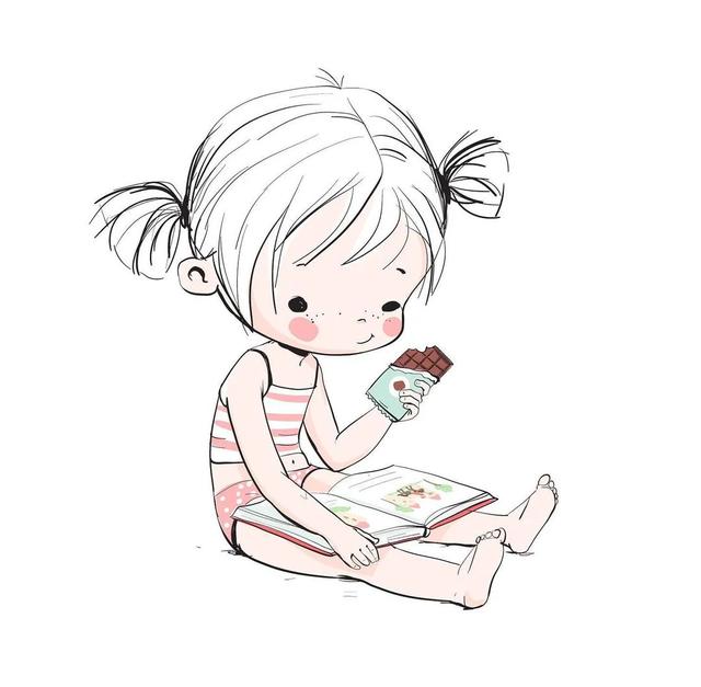 简单好看的简笔画可爱卡通（60张超Q超萌呆的简笔小可爱）(33)