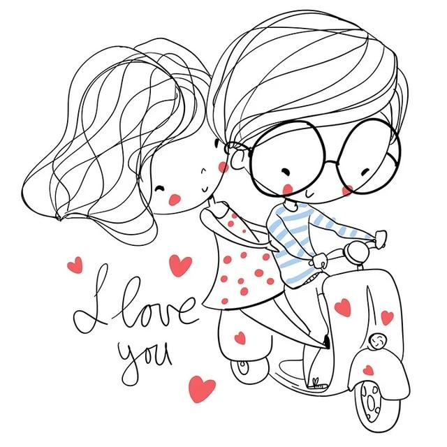 简单好看的简笔画可爱卡通（60张超Q超萌呆的简笔小可爱）(52)