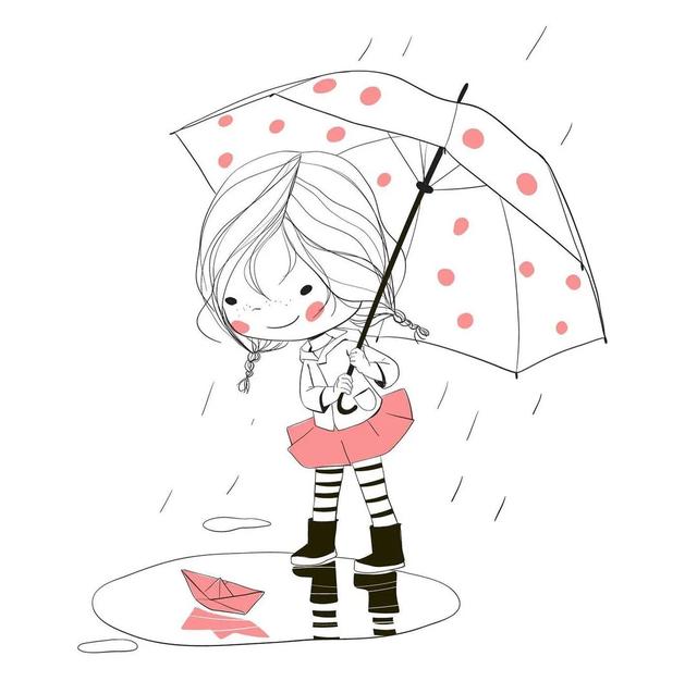 简单好看的简笔画可爱卡通（60张超Q超萌呆的简笔小可爱）(16)