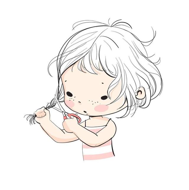 简单好看的简笔画可爱卡通（60张超Q超萌呆的简笔小可爱）(32)