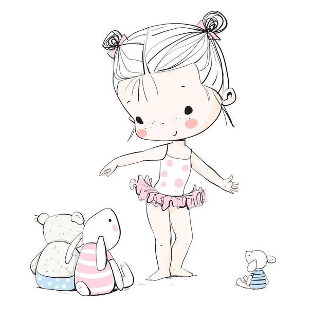 简单好看的简笔画可爱卡通（60张超Q超萌呆的简笔小可爱）(30)