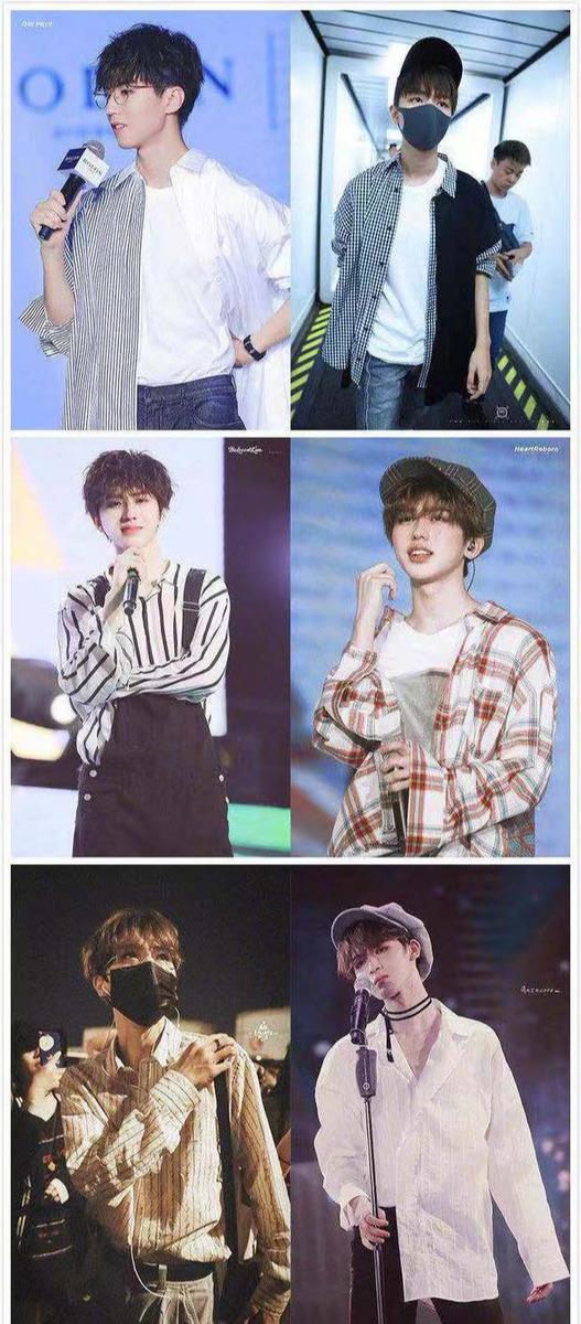 刘雯毛衣衬衫搭配(肖战学格子衬衫的时髦穿搭法)(54)