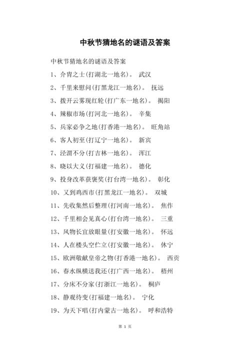 猜地名谜语大全及答案100个(100条地理谜语等你猜)