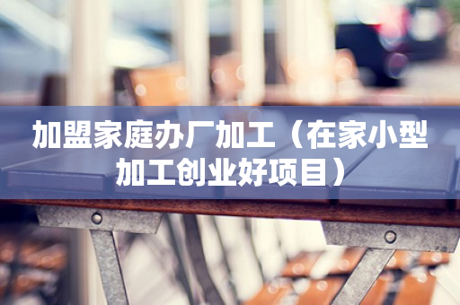 加盟家庭办厂加工（在家小型加工创业好项目）