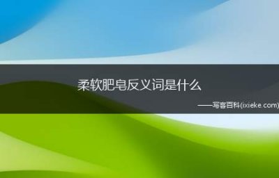 ​柔软肥皂反义词是什么？了解一下肥皂的硬朗款式