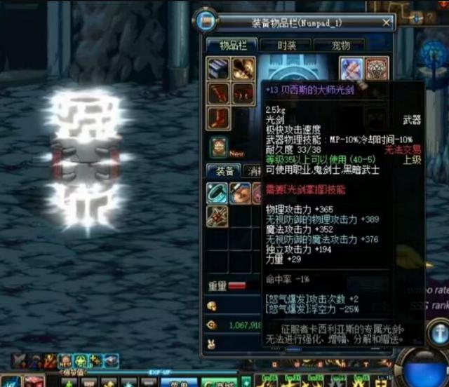 dnf粉光剑推荐(DNF全服仅有的一把狂战士专属光剑)(4)