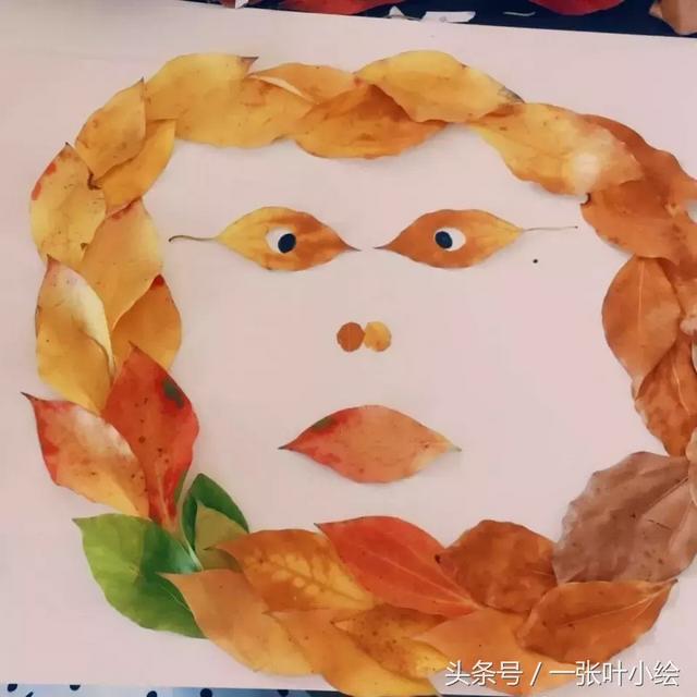 树叶拼贴画简单易懂 2步制作树叶拼贴画(7)