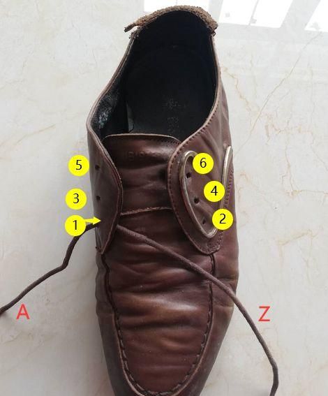 鞋带的系法图解,四孔一字鞋带的系法图解?图6