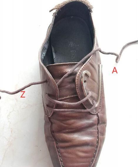 鞋带的系法图解,四孔一字鞋带的系法图解?图9