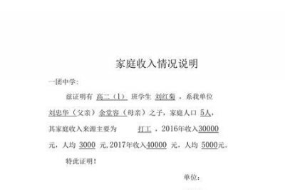 ​家庭经济情况简述30字