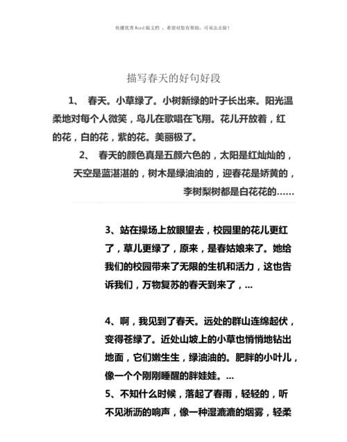 描写春天的古诗四首积累描写人物动作四字词语