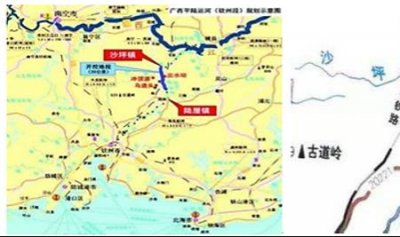 ​平陆运河起止线路图