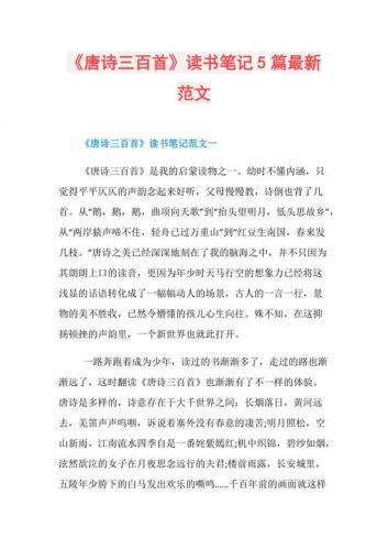 唐诗三百首读后感800字  唐诗三百首读后感1500字-第1张图片-