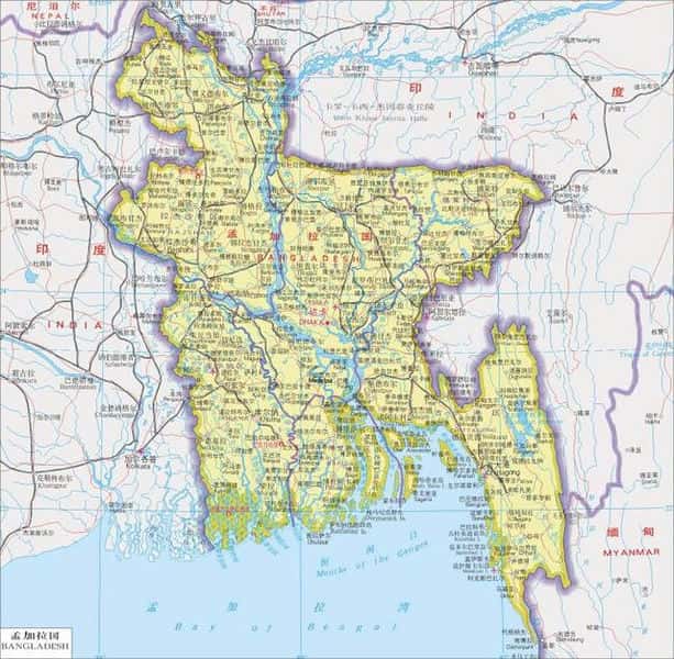孟加拉国在世界的位置(孟加拉国位于亚洲哪里的地方)