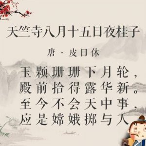​皮日休天竺寺八月十五日夜桂子意思(皮日休天竺寺八月十五日夜桂子翻译)
