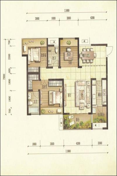 家装平面图怎么设计（6个家装平面设计图）(3)