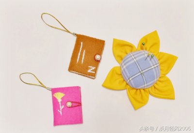​女孩手工迷你笔记本，自己动手做小小笔记本，可以当小挂件