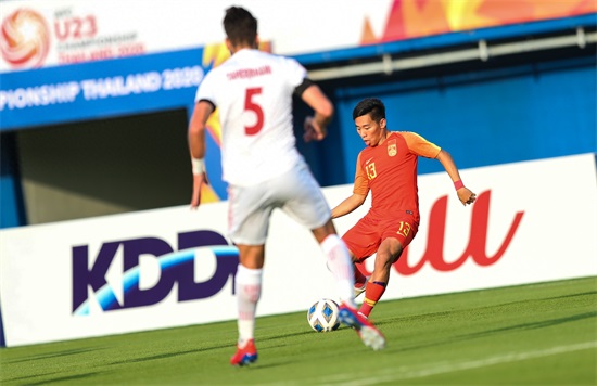 足球——亚足联U23锦标赛：中国对阵伊朗