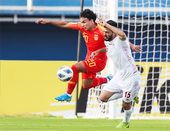 足球——亚足联U23锦标赛：中国对阵伊朗