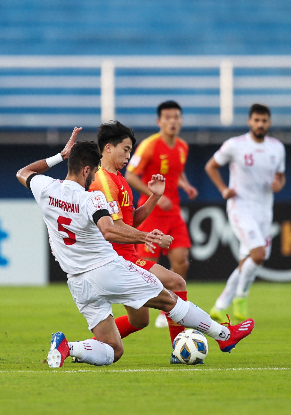 足球——亚足联U23锦标赛：中国对阵伊朗