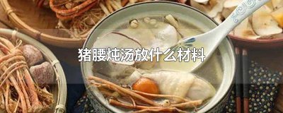 ​月子猪腰炖汤放什么材料好 月子猪腰炖汤放什么材料最好