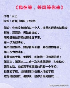 ​经典短篇言情小说（推荐四本篇幅短却好看的现代言情文）