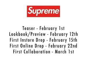 supreme2018春夏系列什么时候发售? supreme2018春夏系列什么时候发售?