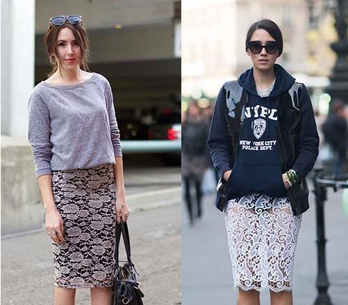 蕾丝裙配什么上衣 蕾丝裙上衣搭配图片 蕾丝裙配什么上衣 蕾丝裙上衣搭配图片