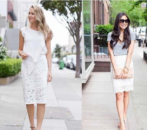 蕾丝裙配什么上衣 蕾丝裙上衣搭配图片 蕾丝裙配什么上衣 蕾丝裙上衣搭配图片