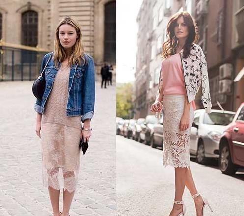 蕾丝裙配什么上衣 蕾丝裙上衣搭配图片 蕾丝裙配什么上衣 蕾丝裙上衣搭配图片