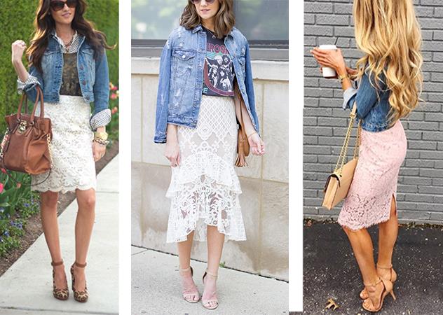 蕾丝裙配什么上衣 蕾丝裙上衣搭配图片 蕾丝裙配什么上衣 蕾丝裙上衣搭配图片