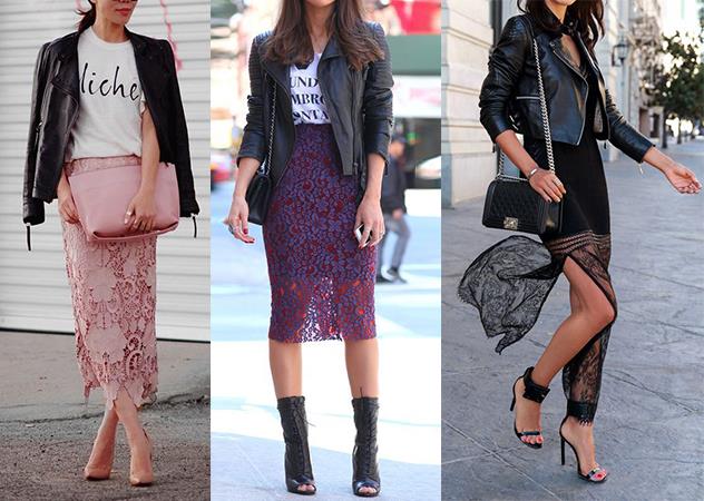 蕾丝裙配什么上衣 蕾丝裙上衣搭配图片 蕾丝裙配什么上衣 蕾丝裙上衣搭配图片