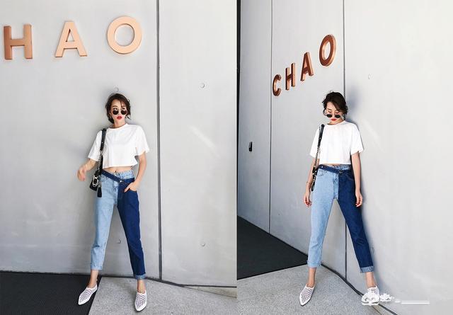 白色露脐上衣怎么搭配才好看