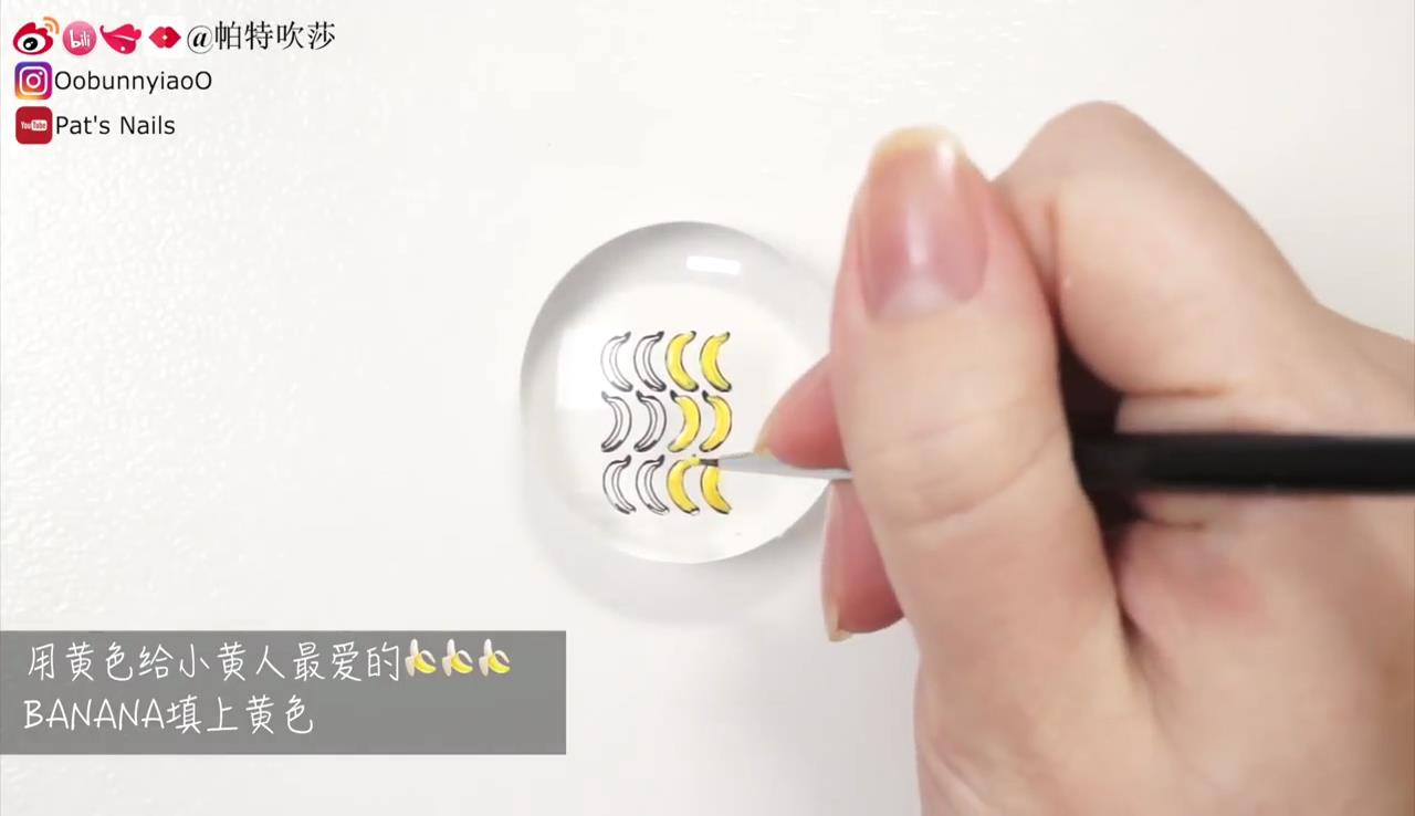 小黄人美甲图片 小黄人美甲教程