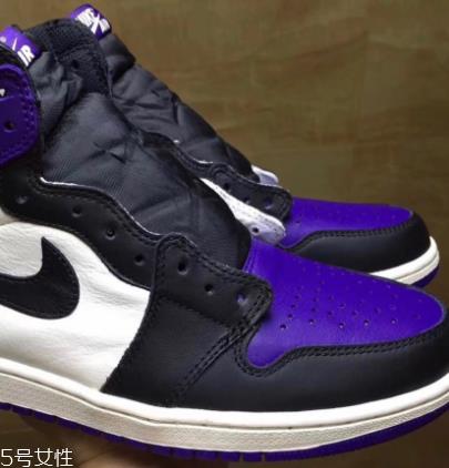 aj1 court purple黑紫脚趾发售时间_实物曝光