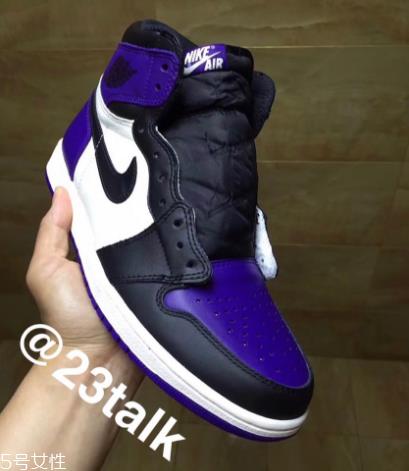 aj1 court purple黑紫脚趾发售时间_实物曝光