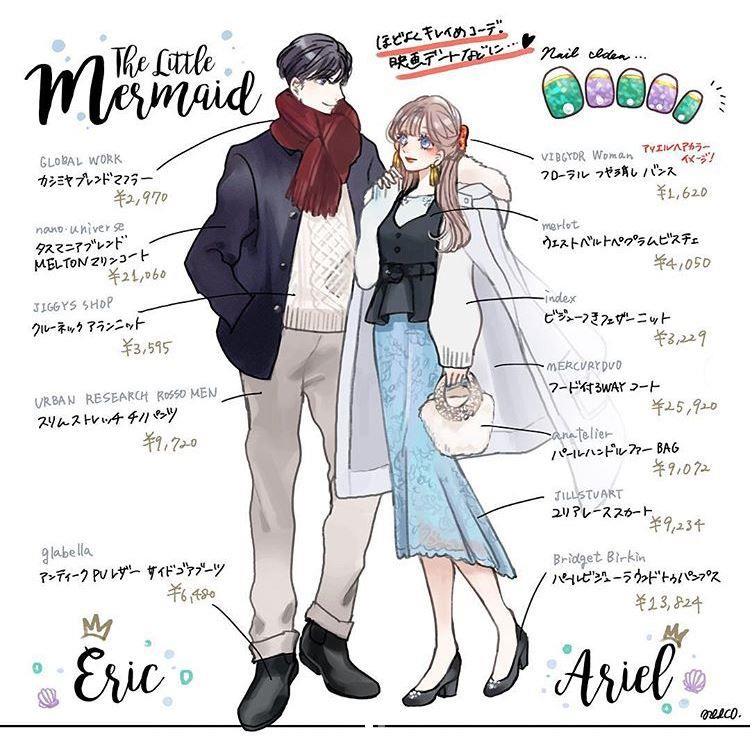 情侣浪漫型风格穿衣示范 8迪士尼主题穿搭