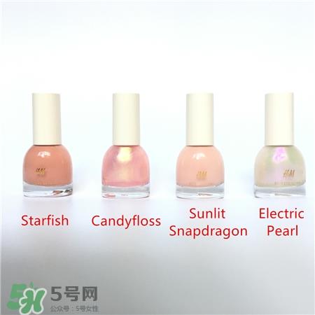 hm指甲油色号 hm指甲油试色