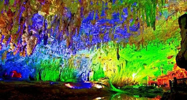 南宁市马山县之游,“天河倒影”~金伦洞