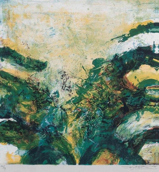 一幅画值几个亿,抽象画艺术大师赵无极画作欣赏