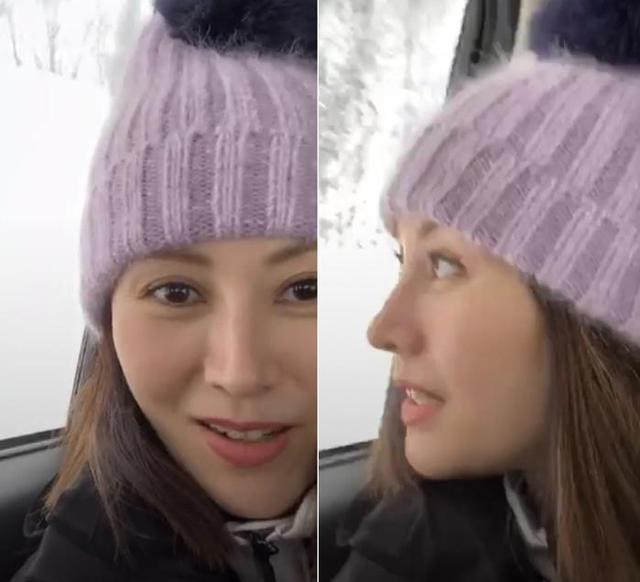 李嘉欣抱着许晋亨日本秀恩爱,冰天雪地中为8岁儿子庆祝生日