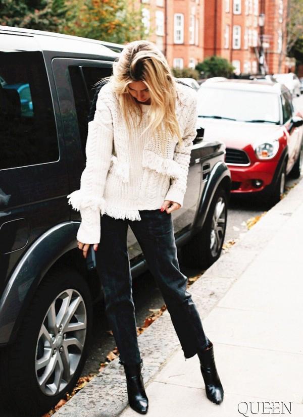 白毛衣搭配丨有一场白色暖流即将来袭,还不快和杨紫一起迎接它!