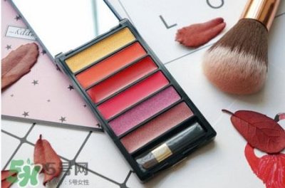 ​欧莱雅鎏金6色口红盘色号_试色图