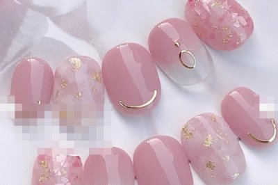 ​少女心美甲款式图 显手白少女心美甲