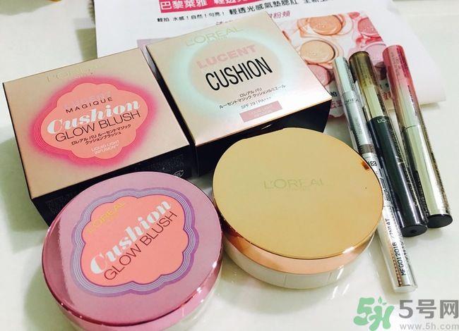 巴黎欧莱雅奇焕光采水光空气轻垫腮红真假辨别图 怎么样