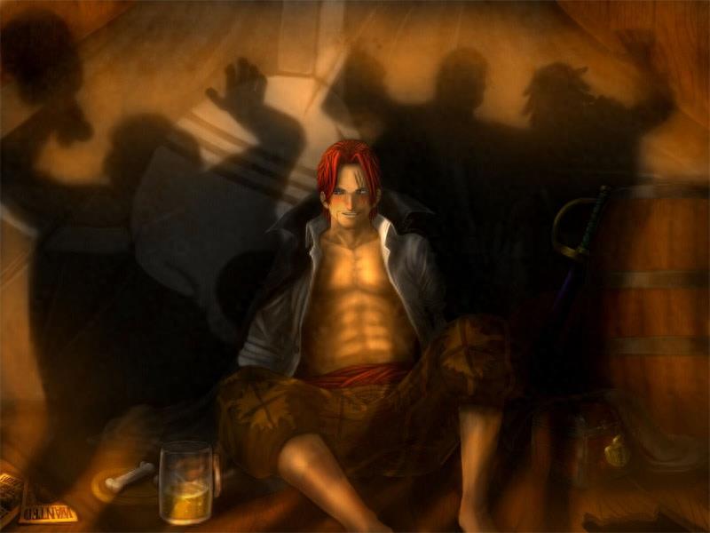 海贼王里神一般的人物，四皇红发香克斯霸气酷炫帅图