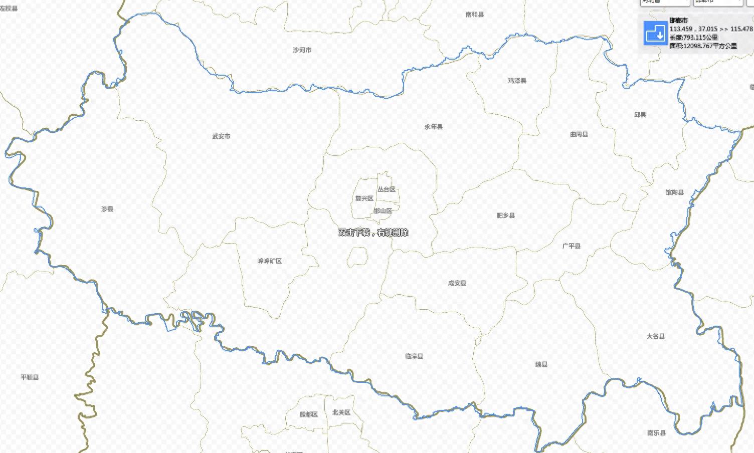 河北省详细政区图
